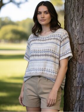 EDDIE BAUER Short Sleeve Sweater